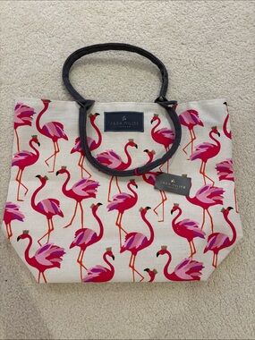 Sara Miller Pink Flamingo Canvas Tote